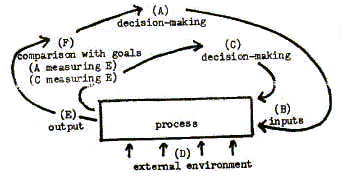 Diagram
showing information flow and decision-making in a federal system
